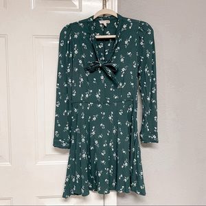 Gianni Bini Green Floral Dress Medium